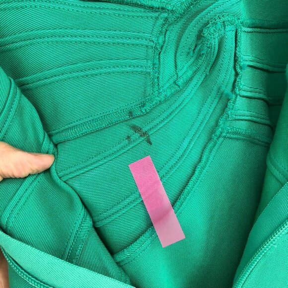 BCBG MaxAzria emerald green halter  neck bodycon mini dress size XS - Picture 16 of 16